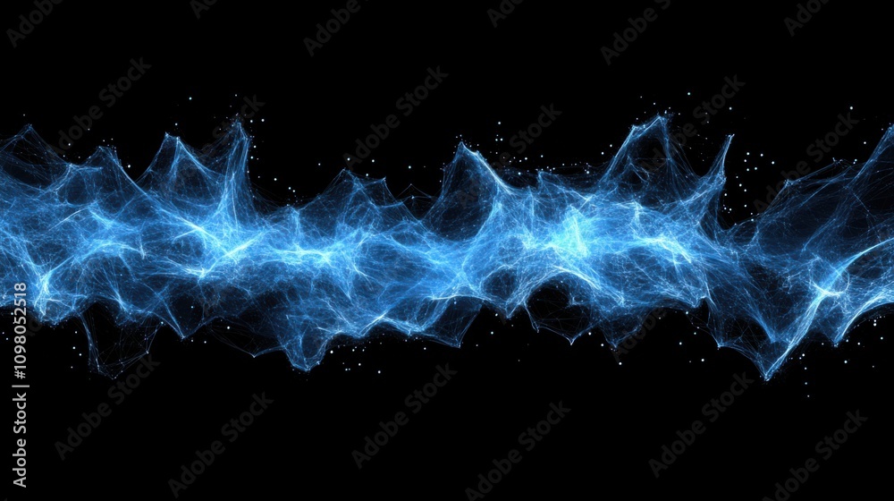 Poster dark background with abstract data technology design. lines and dots interconnecting. 3d rendered, 4