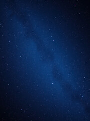 Obraz premium Sparkling stars against a backdrop of deep indigo night sky, evening sky, galaxies, space