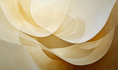 Fototapeta premium Abstract composition featuring soft curves and warm tones, evoking tranquility and fluidity.