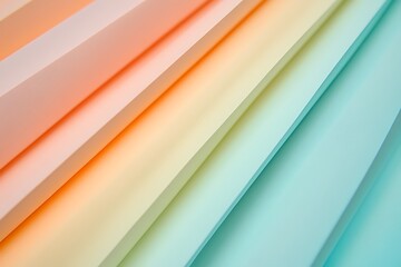Fototapeta premium A close-up of layered pastel-colored paper sheets arranged in a visually pleasing manner.