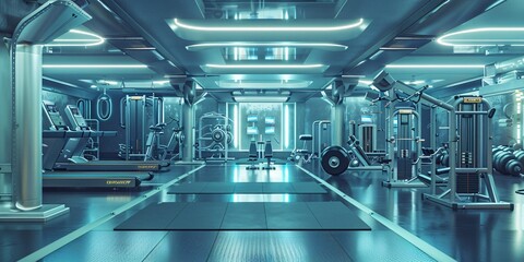 Obraz premium Modern Gym with Ergonomic Equipment for Better Fitness