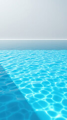 Obraz premium clear blue pool water with a subtle wave effect from a nearby beach, reflection, calm, beach