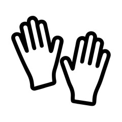 Obraz premium Simple outline of protective gloves symbolizing safety and occupational health 