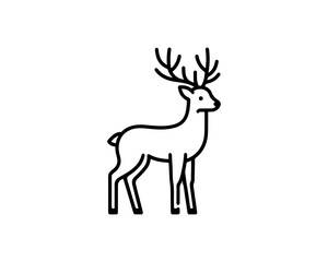 Obraz premium deer silhouette vector