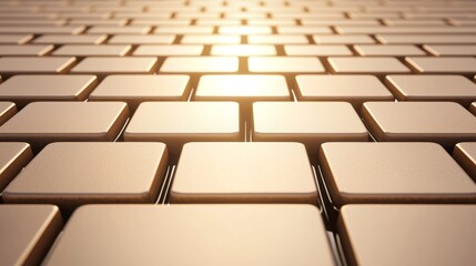 Fototapeta premium Cascading Effect of Digital Pixels in a Warm Tone Creating a Dynamic Abstract Background