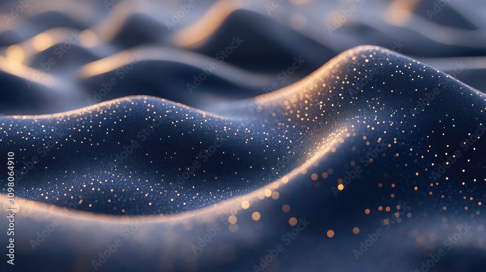 Poster abstract data streams flowing on a dark matrix background