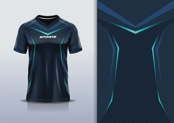 Sport jersey design template mockup sharp line for football soccer, running, esports, green gray color © Nimpuna O