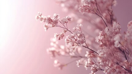 Obraz premium pink blossom background with copyspace