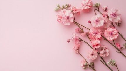Obraz premium pink blossom background with copyspace