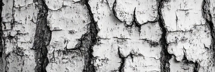 Obraz premium Close Up of Tree Bark Texture - Black and White Photography