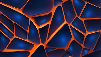 neon Deep Blue, Bright Orange glowing gradient background, a soft grainy noise texture with shimmering highlights and Smooth Transitions for a dynamic effect