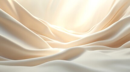 Obraz premium 3d rendered wavy cream background