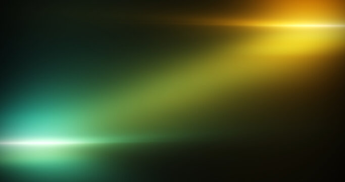 Light flare moving up down cinematic title intro reveal plate on black bg. Light rays cinema style name music video and club bg. Foggy grungy opening scene plate. Cinematic intro outro credit scene