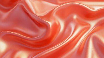 Fototapeta premium 3d rendered empty red wavy and smooth background