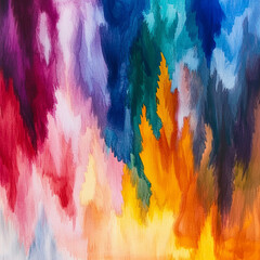 Fototapeta premium A collection of bright and soft hues arranged in an abstract pattern, capturing the energy of color contrasts and the therapeutic power of chromatic transitions.
