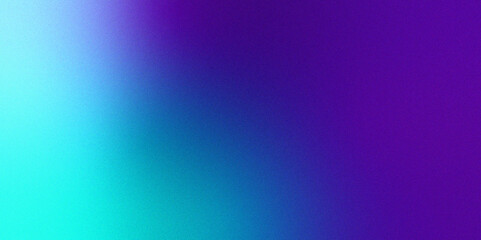 Obraz premium Blue purple grainy gradient vertical glowing abstract light wave on black noise texture background .Neon purple blue and mint green colorful gradient background Best design for your ad, poster, bann. 