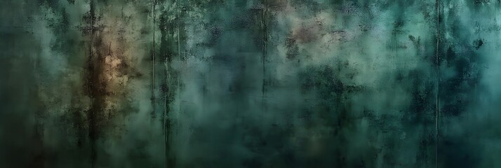 Obraz premium Verdant Mystique - Dark Green Grunge Texture