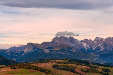 Fototapeta premium Panoramic view of the Dolomites in Italy.