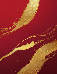 赤と金色の背景の年賀状のデザイン・背景素材