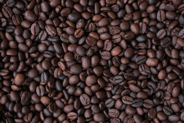 Fototapeta premium Roasted coffee beans for background
