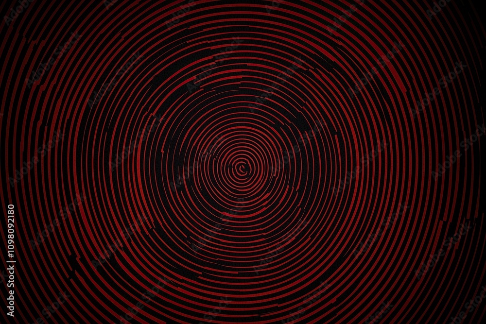 Aufkleber abstract red black spiral pattern mesmerizing visual effect background
