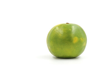 An orange on a white background. High vitamin C.
