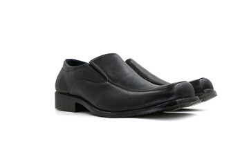 Men's shoes isolated on white background. black shoes