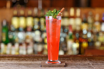 Cocktail at the bar in a nightclub