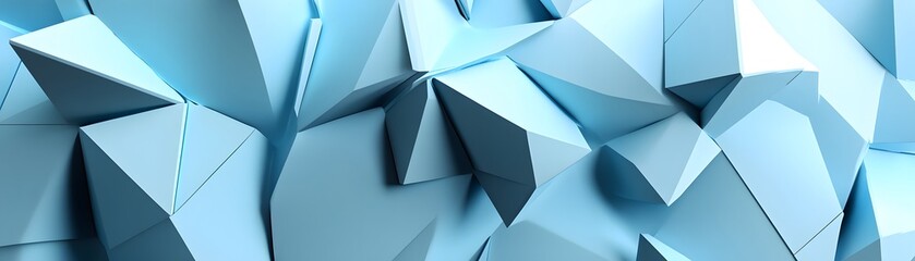 Obraz premium Abstract Blue Polygonal Geometric Structure