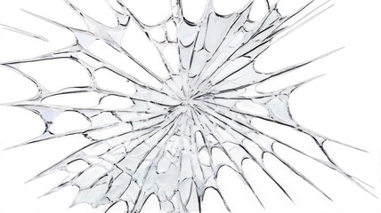 Fototapeta premium Abstract radial design, shattered glass effect, grey and white.