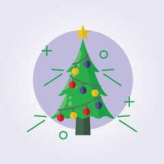 christmas tree icon vector illustration design