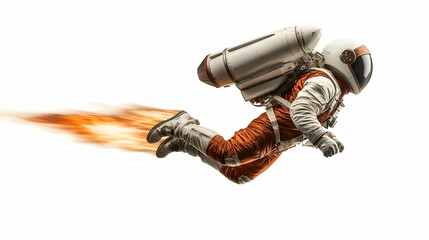 Astronaut in Space Illustration: A Dynamic Flight