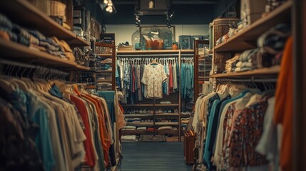 Obraz premium Clothing store interior.