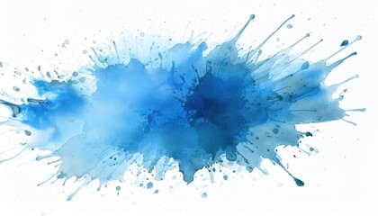 Fototapeta premium Dynamic Blue Ink Splash. Abstract Expressionism Highlighting Fluid Creativity, Ideal for Art Branding, Design Themes, or Educational Illustrations on Color Dynamics and Fluid Movement