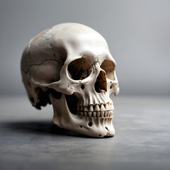 Obraz premium gray background close-up skull
