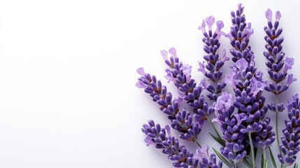 Obraz premium Serene Lavender Bouquet on a White Background