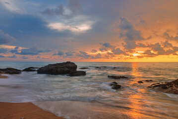 Sunset at the beach of Khao Lak. Thailand