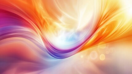 Obraz premium Abstract colorful wave with vibrant hues and glowing light.
