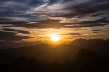 Obraz premium Sunset in the mountains