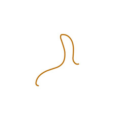 strands of brown thread