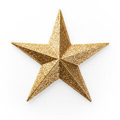Obraz premium Gold Glitter Stars on a Transparent Background