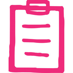 Obraz premium Clipboard icon single line vector