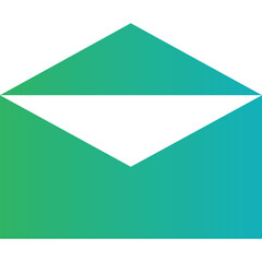 Mail icon single line vector 