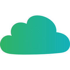 Cloud icon single line vector 