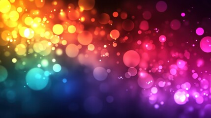 Rainbow Bokeh Lights Background