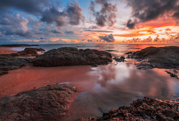 Sunset at the beach of Khao Lak. Thailand