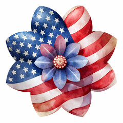 Fototapeta premium a patriotic or american flag flower