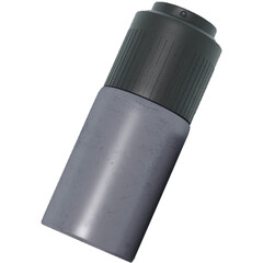 Fototapeta premium Gray Aerosol Spray Bottle Can Paint, Graffiti, Deodorant Mockup Photo 3d Render White Background V6