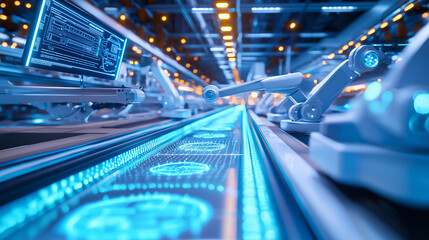 Fototapeta premium Automated Lithium Ion Battery Manufacturing Line