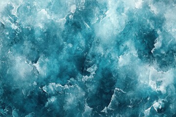 Aquamarine turquoise creative watercolor canvas for visual textures, background designs, and online banner projects